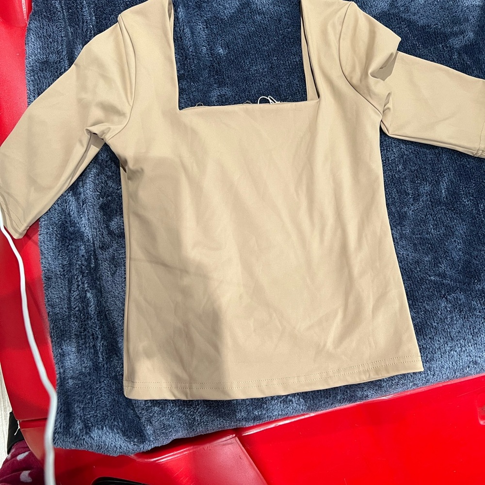 Elegant Beige Women's Top